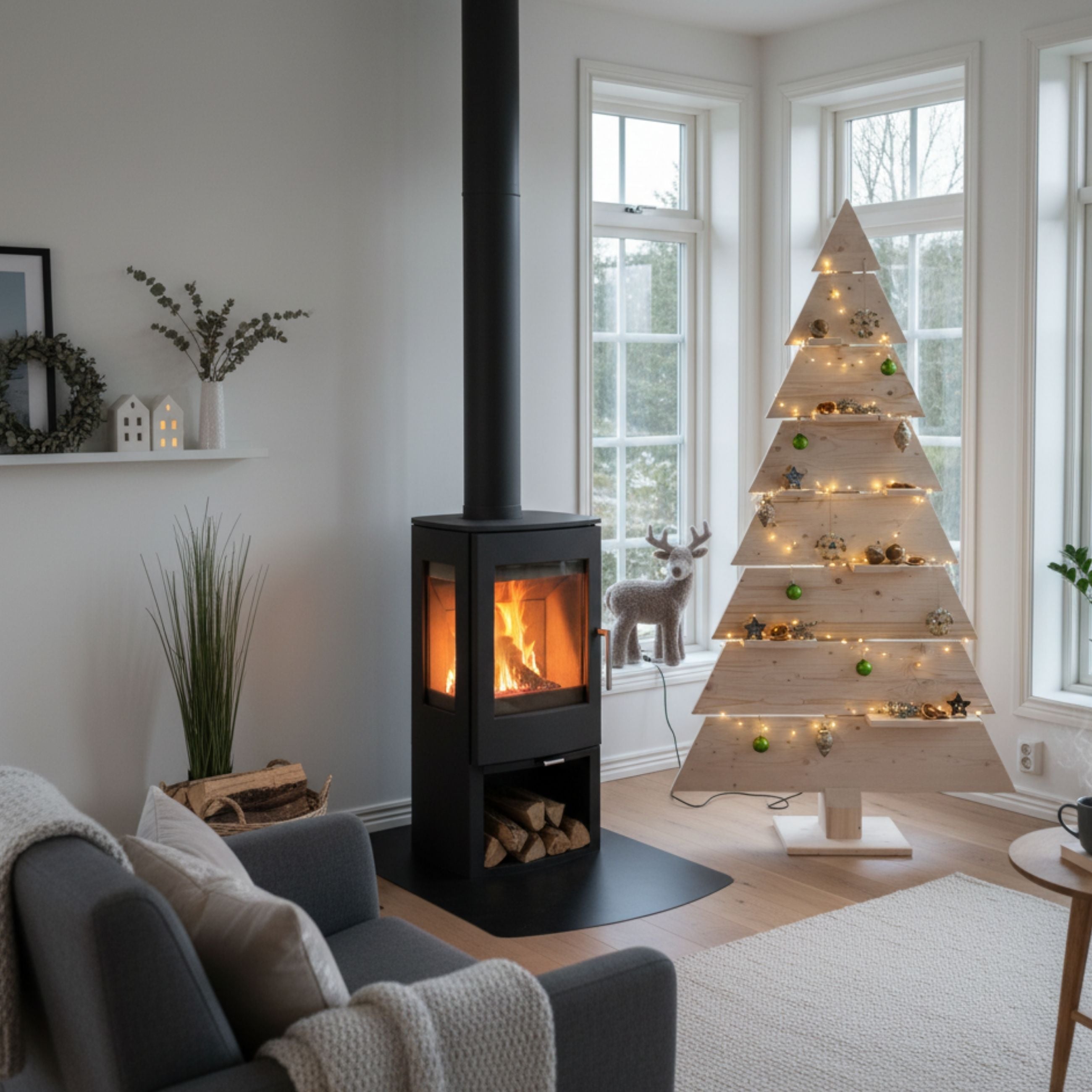 Nachhaltiger Holzweihnachtsbaum