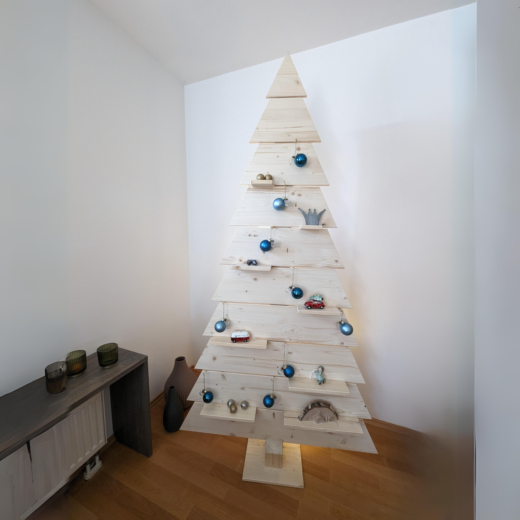 Nachhaltiger Holzweihnachtsbaum, reduziert