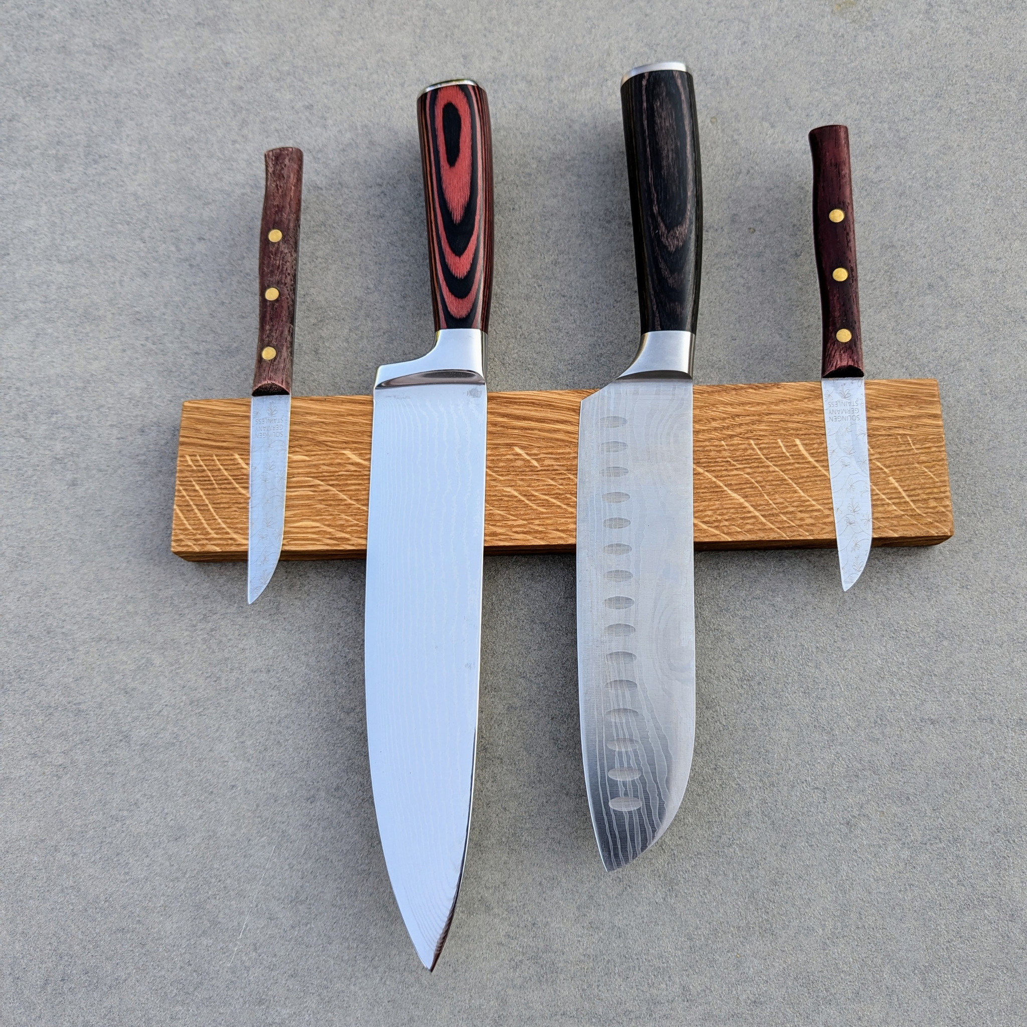 Elegante magnetische Messerleiste aus Eichenholz - Baumkrone