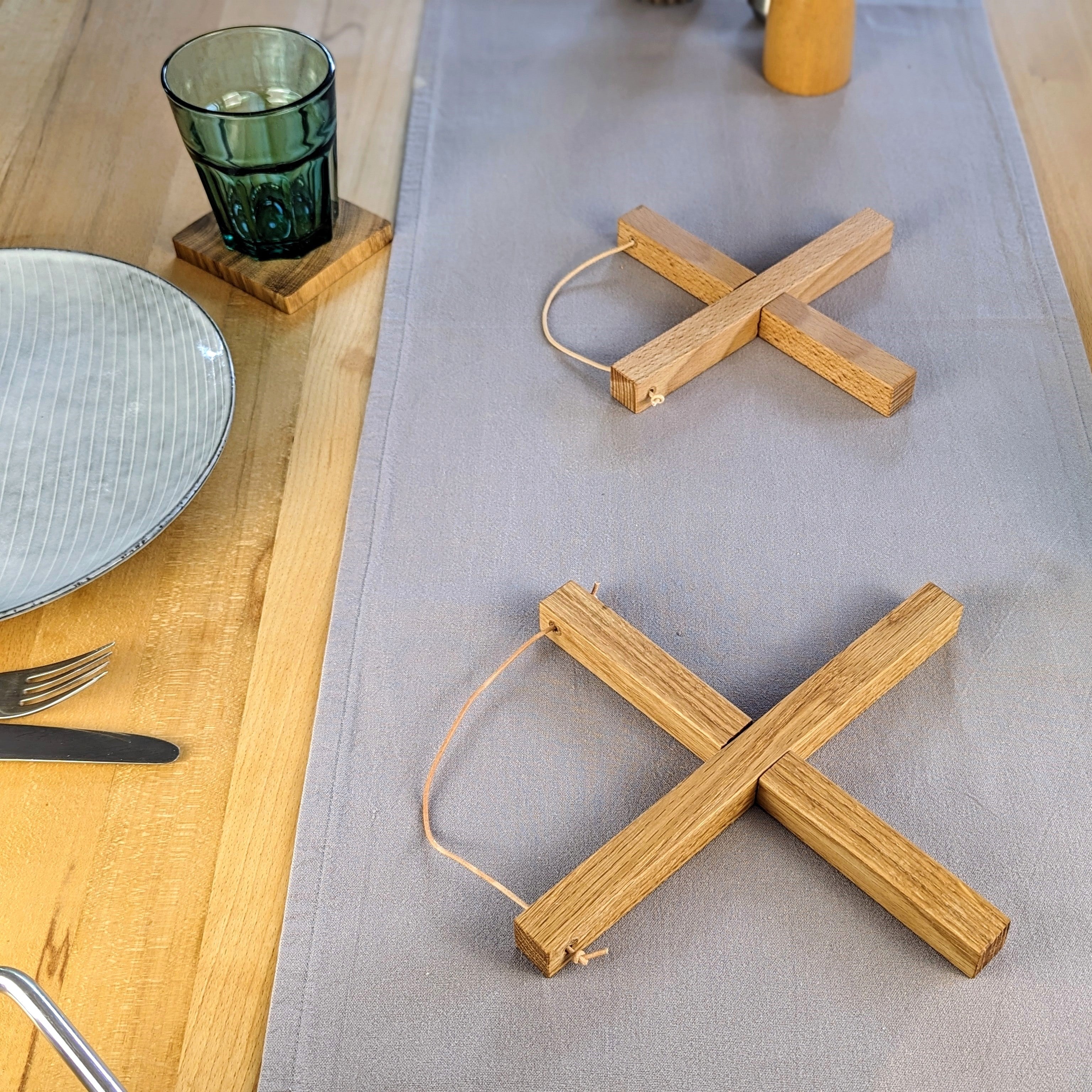 Topf-Untersetzer aus Holz - Baumkrone