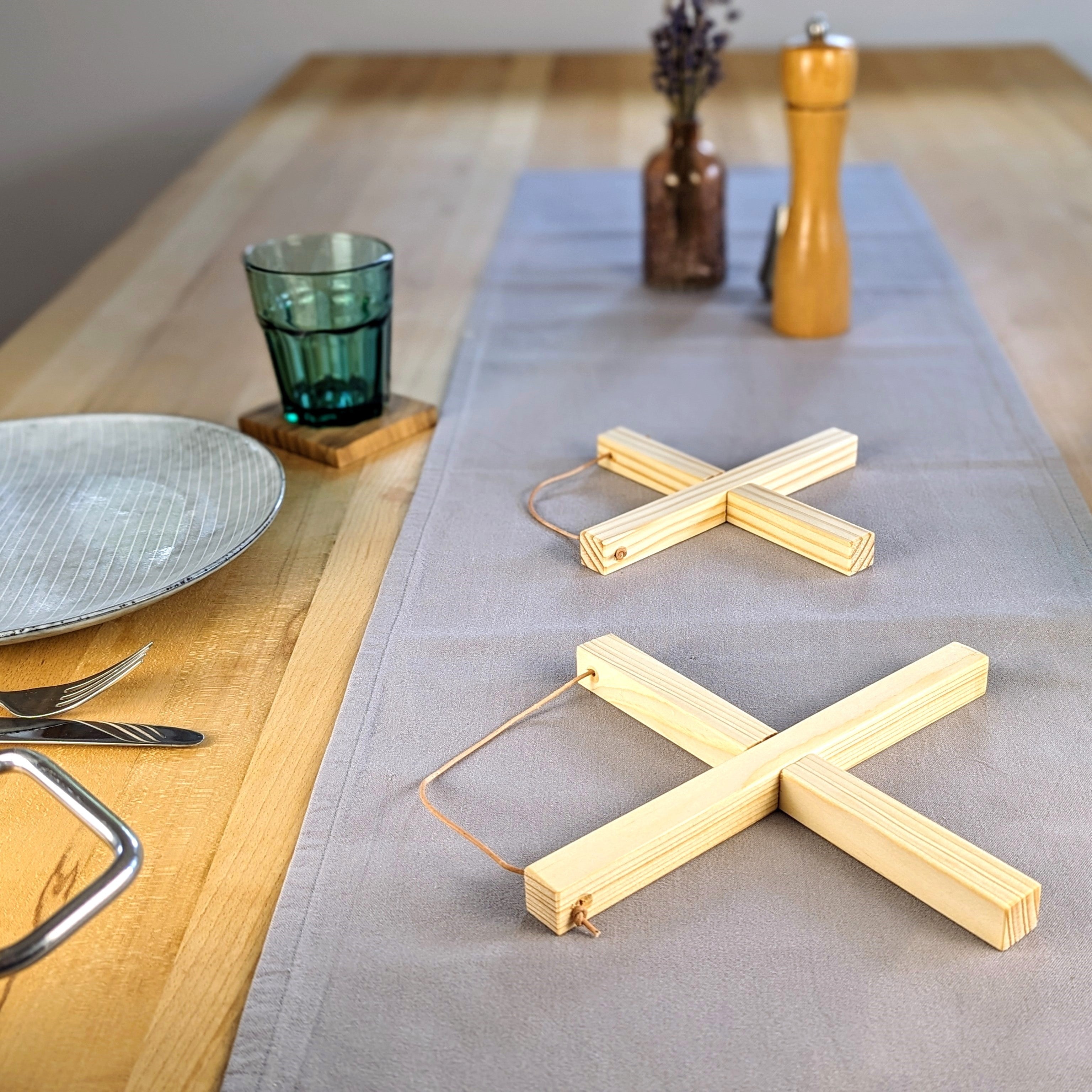 Topf-Untersetzer aus Holz - Baumkrone