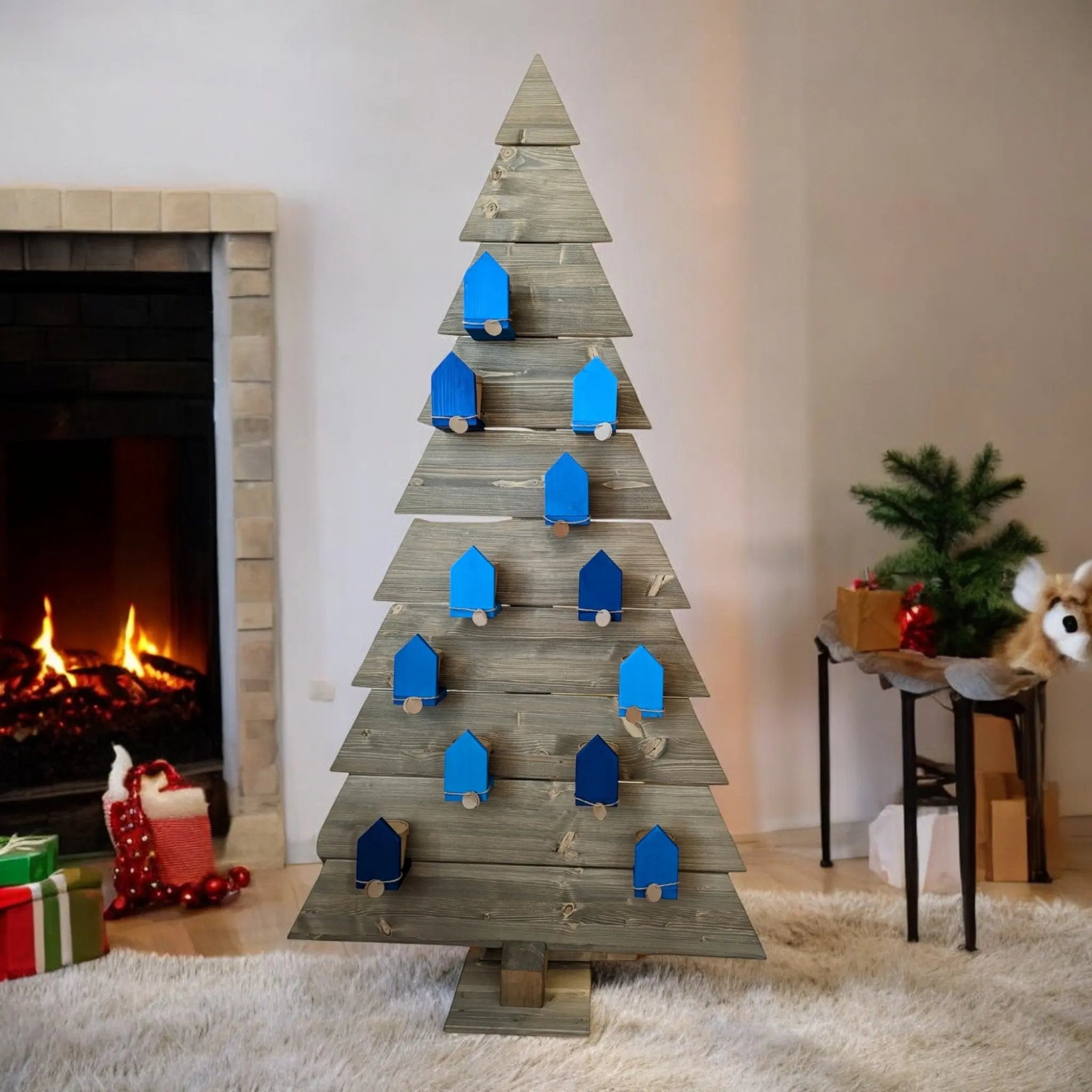 Adventskalender Jutesäckchen (24 St.) oder Holzhäuser (12 St.)