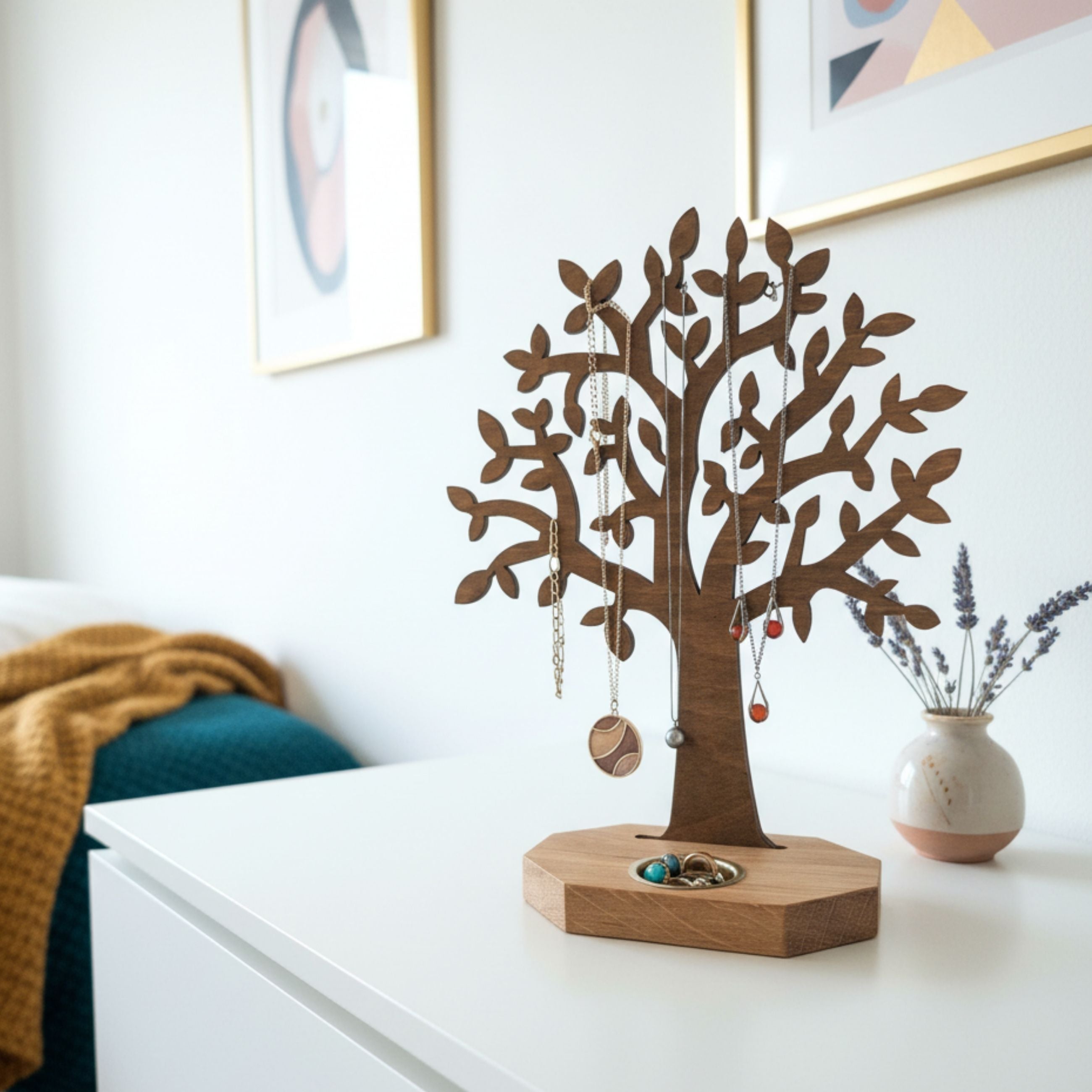 Schmuckständer "Lebensbaum" mit Ablage