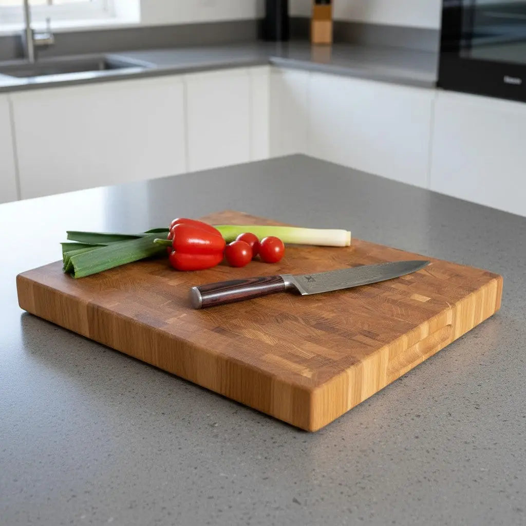 Premium Schneidebrett aus Eichenstirnholz in XL-Größe