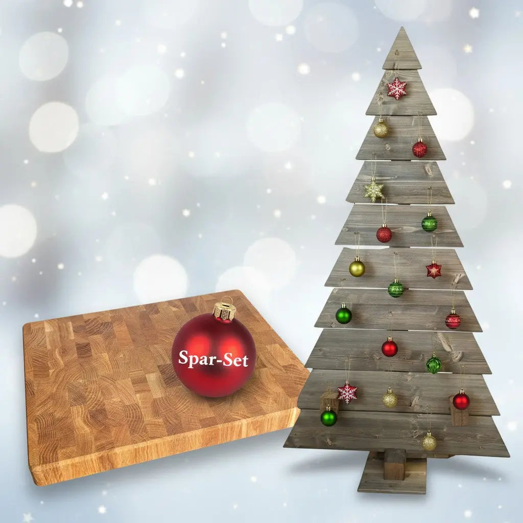 Spar-Set: Nachhaltiger Weihnachtsbaum plus rabattiertes Premium-Schneidebrett (25 %)