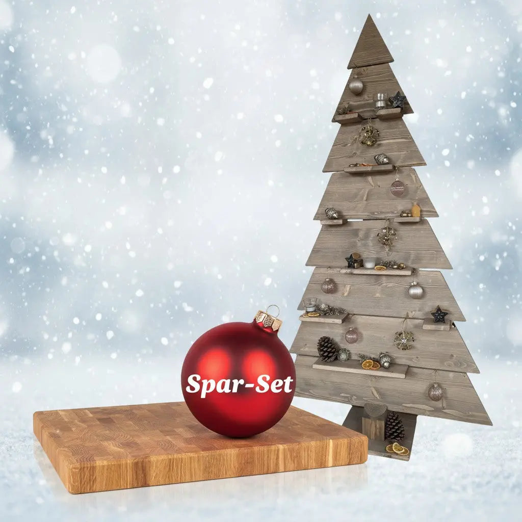 Spar-Set: Nachhaltiger Weihnachtsbaum plus rabattiertes Premium-Schneidebrett (25 %)