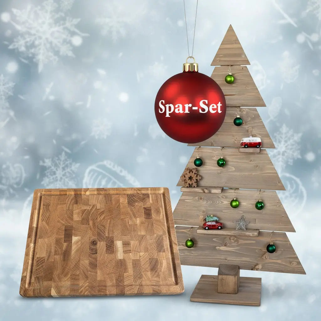 Spar-Set: Nachhaltiger Weihnachtsbaum plus rabattiertes Premium-Schneidebrett (25 %)
