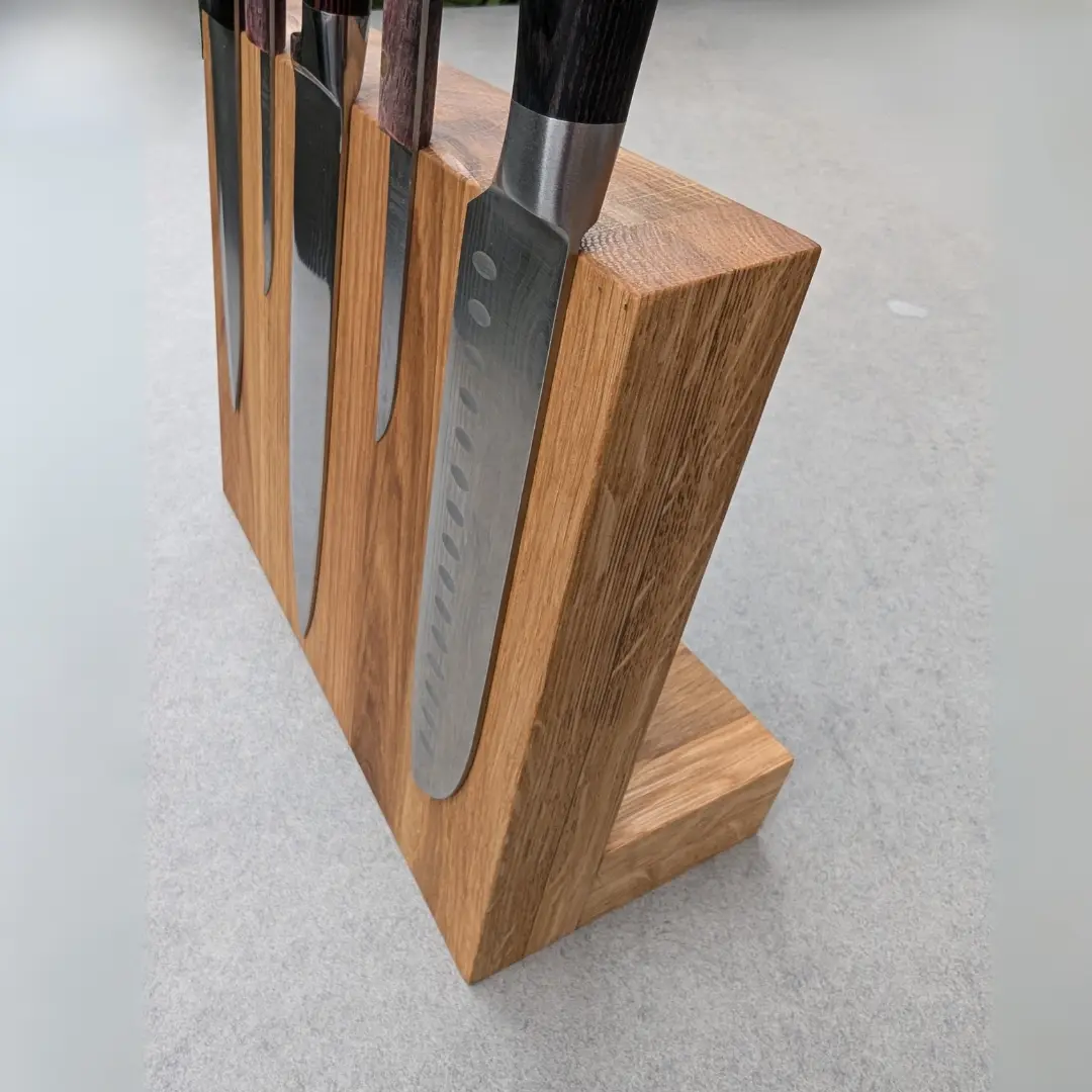 Magnetischer Messerblock Eiche starke Neodym-Magnete