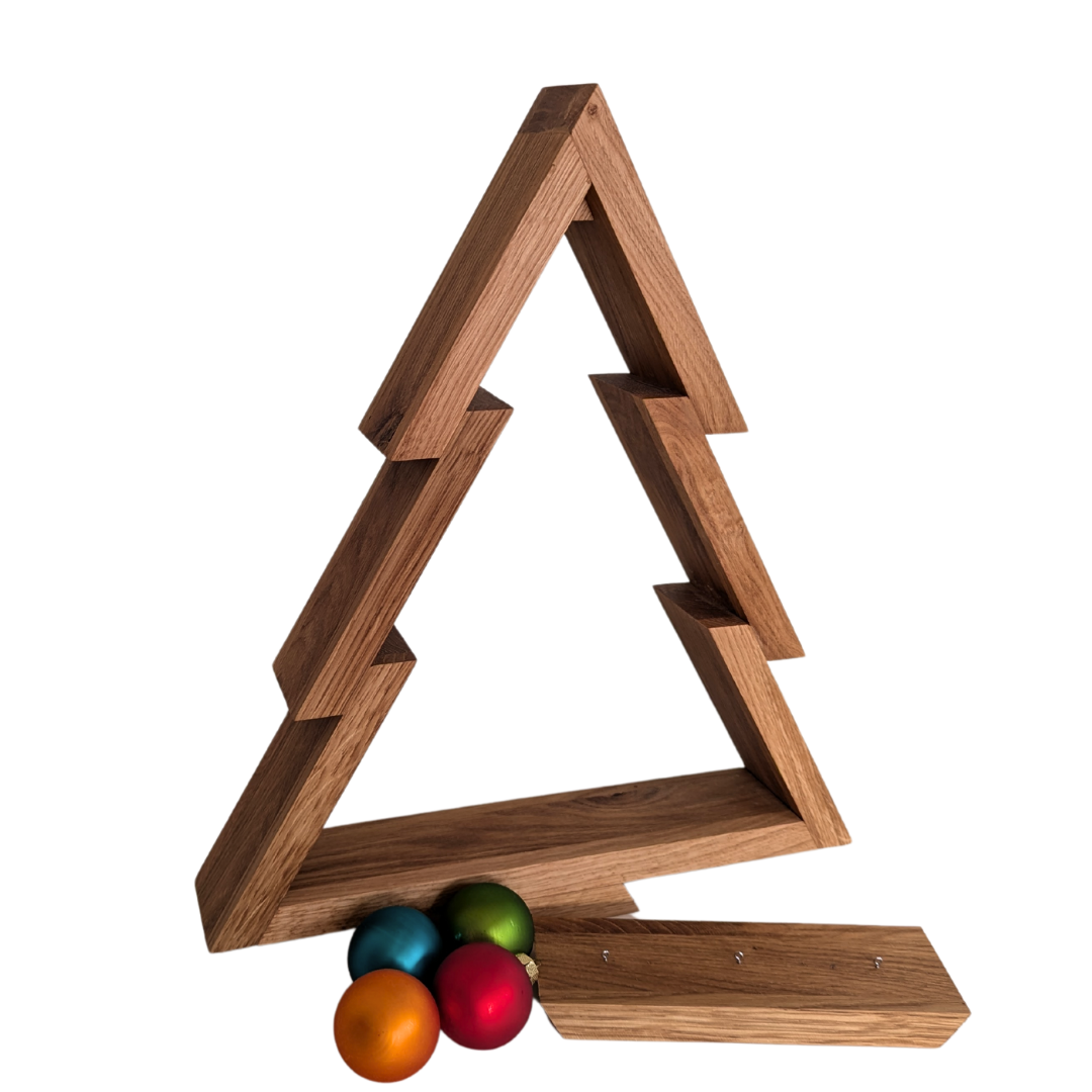 Schicker Deko-Weihnachtsbaum aus Eichenholz - Baumkrone