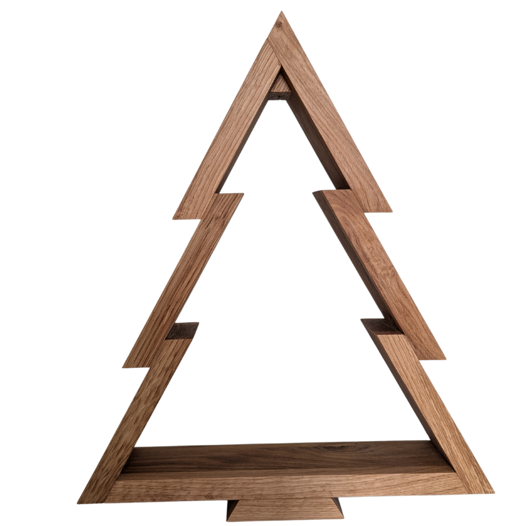 Schicker Deko-Weihnachtsbaum aus Eichenholz - Baumkrone