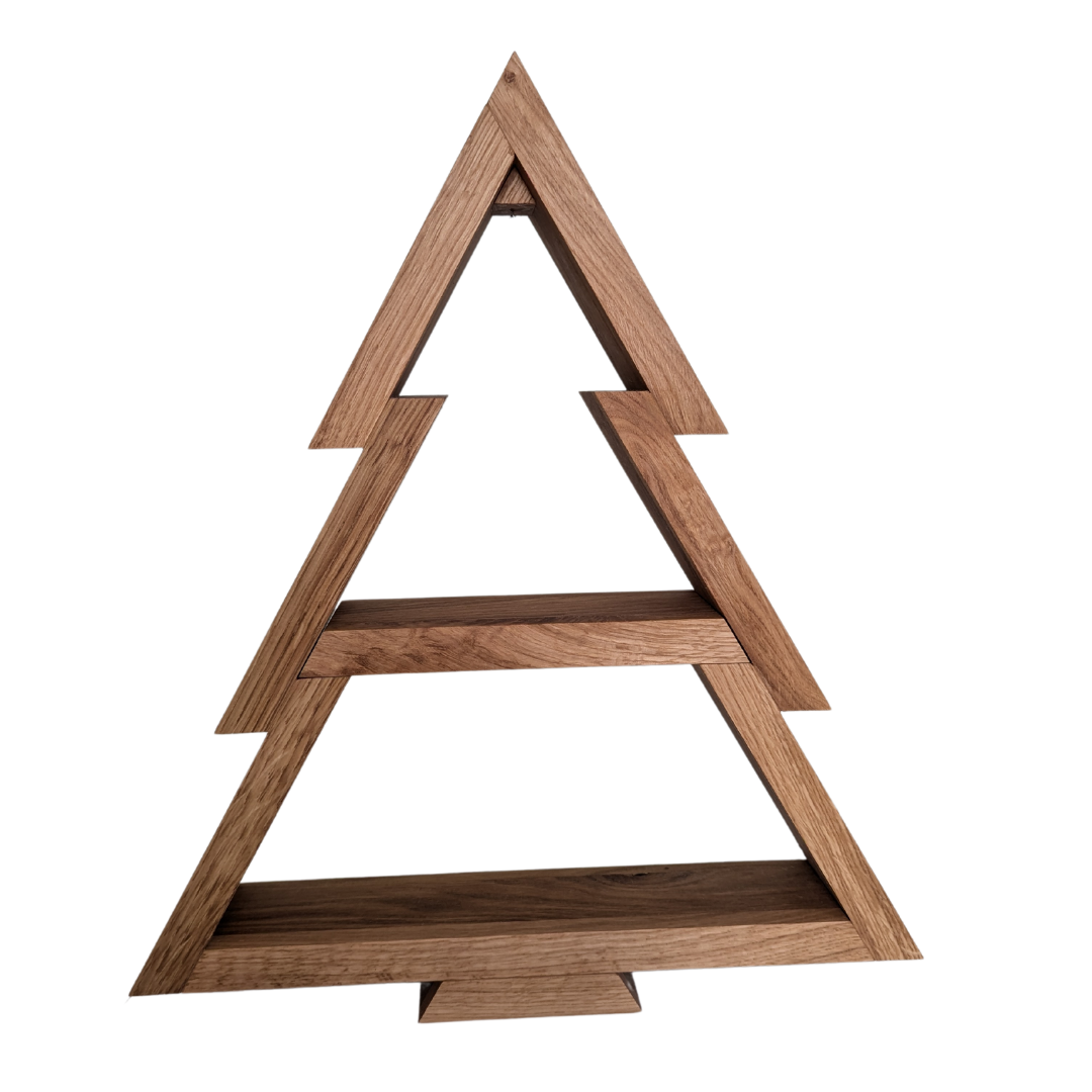 Schicker Deko-Weihnachtsbaum aus Eichenholz - Baumkrone