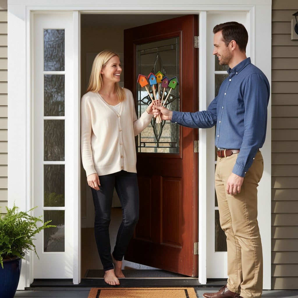 Mini Holzhäuser „Frühblüher“ – der Strauß, der bleibt