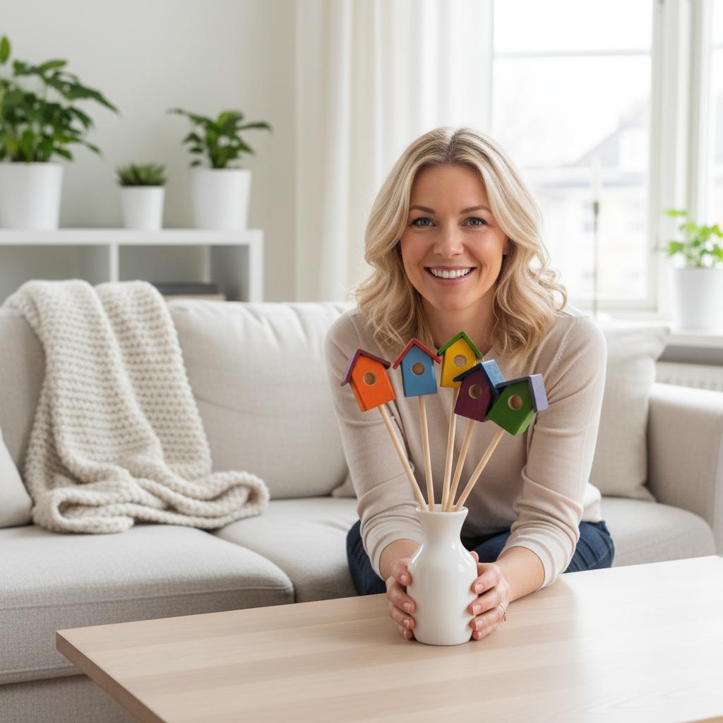 Mini Holzhäuser „Frühblüher“ – der Strauß, der bleibt