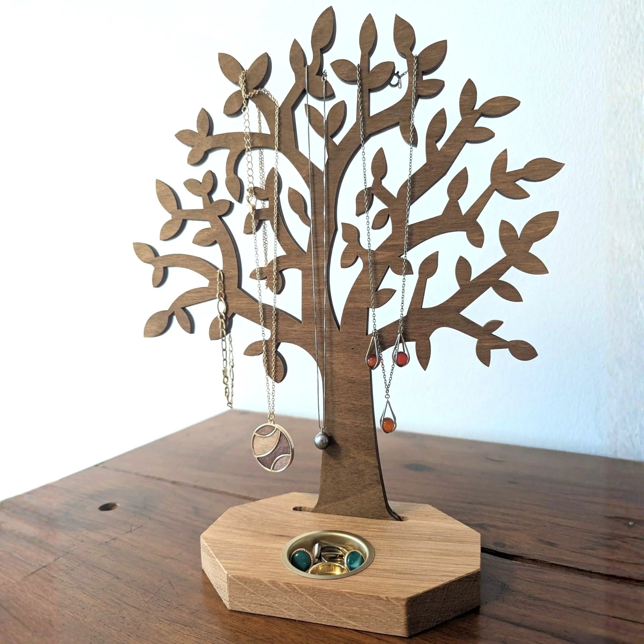 Schmuckständer "Lebensbaum" mit Ablage - Baumkrone