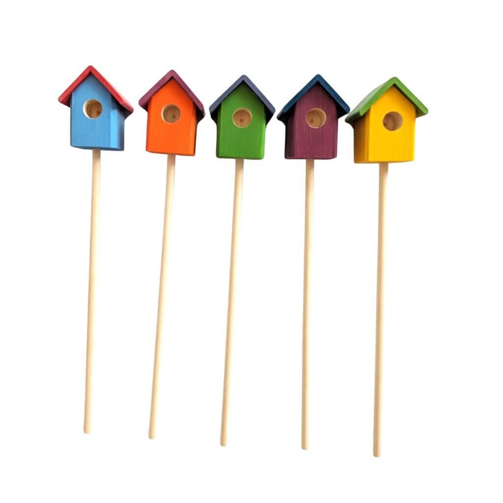 Frühblüher - Strauß aus Holz – 5er Set | Handgefertigte Deko für Haus & Garten - Baumkrone