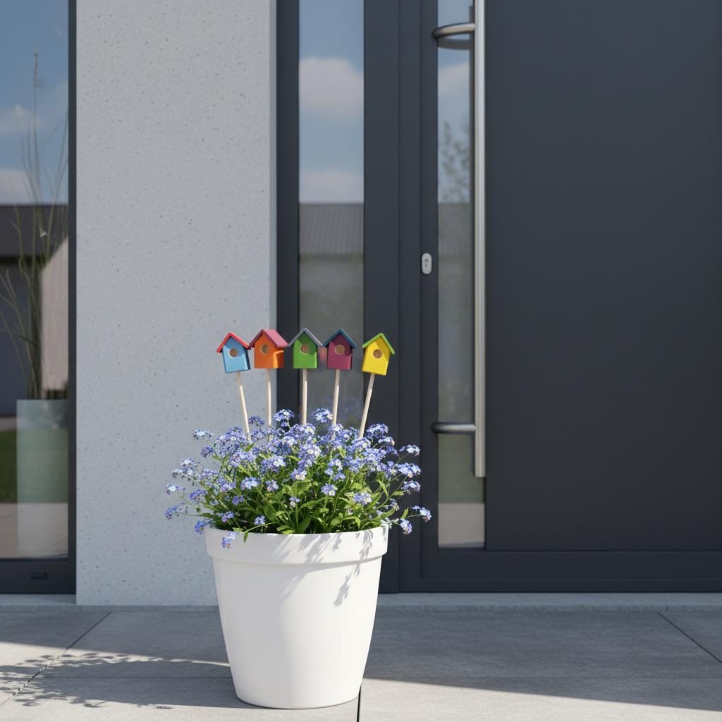 Frühblüher - Strauß aus Holz – 5er Set | Handgefertigte Deko für Haus & Garten - Baumkrone