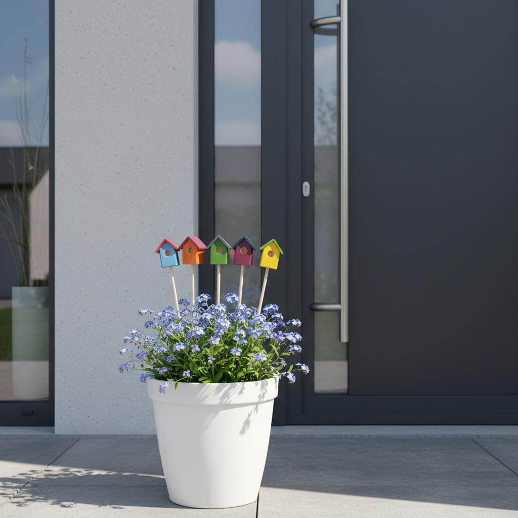 Frühblüher - Strauß aus Holz – 5er Set | Handgefertigte Deko für Haus & Garten - Baumkrone