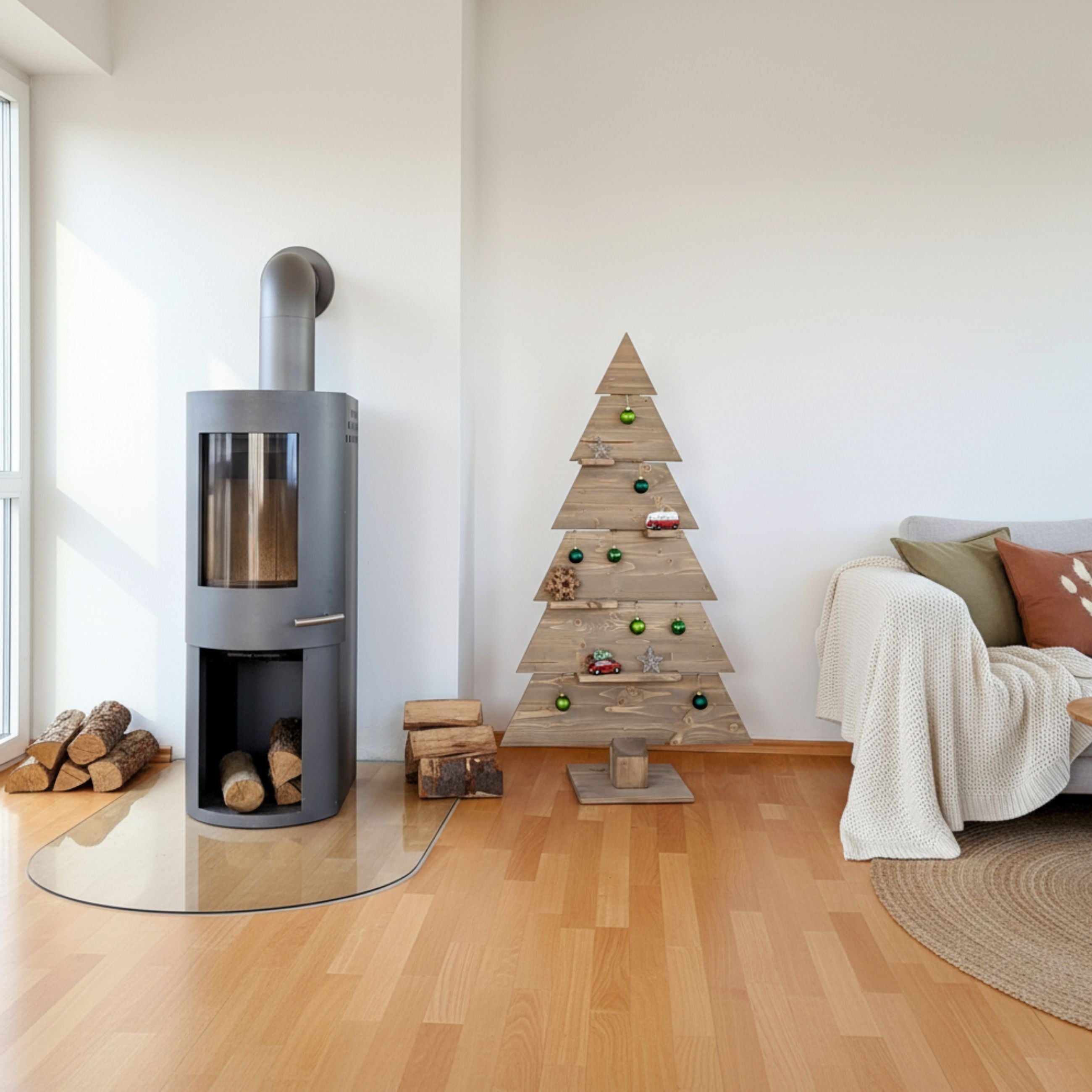 Nachhaltiger Holzweihnachtsbaum