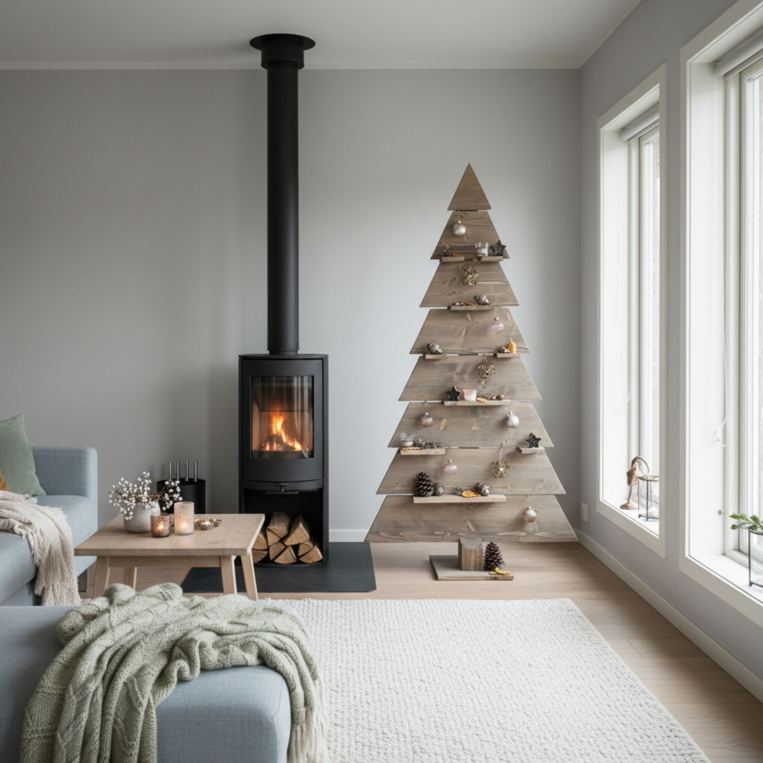 Nachhaltiger Holzweihnachtsbaum