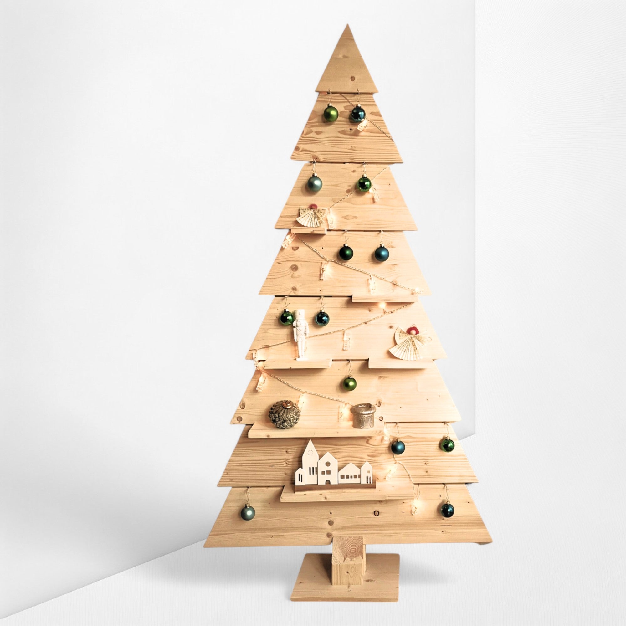 Nachhaltiger Holzweihnachtsbaum