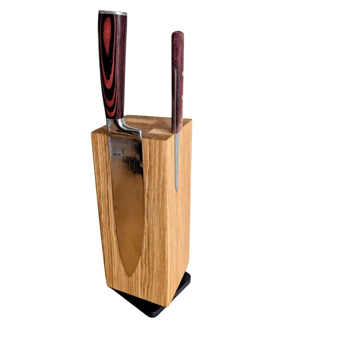 Magnetischer Messerblock aus Eiche – drehbar, elegant & durchdacht