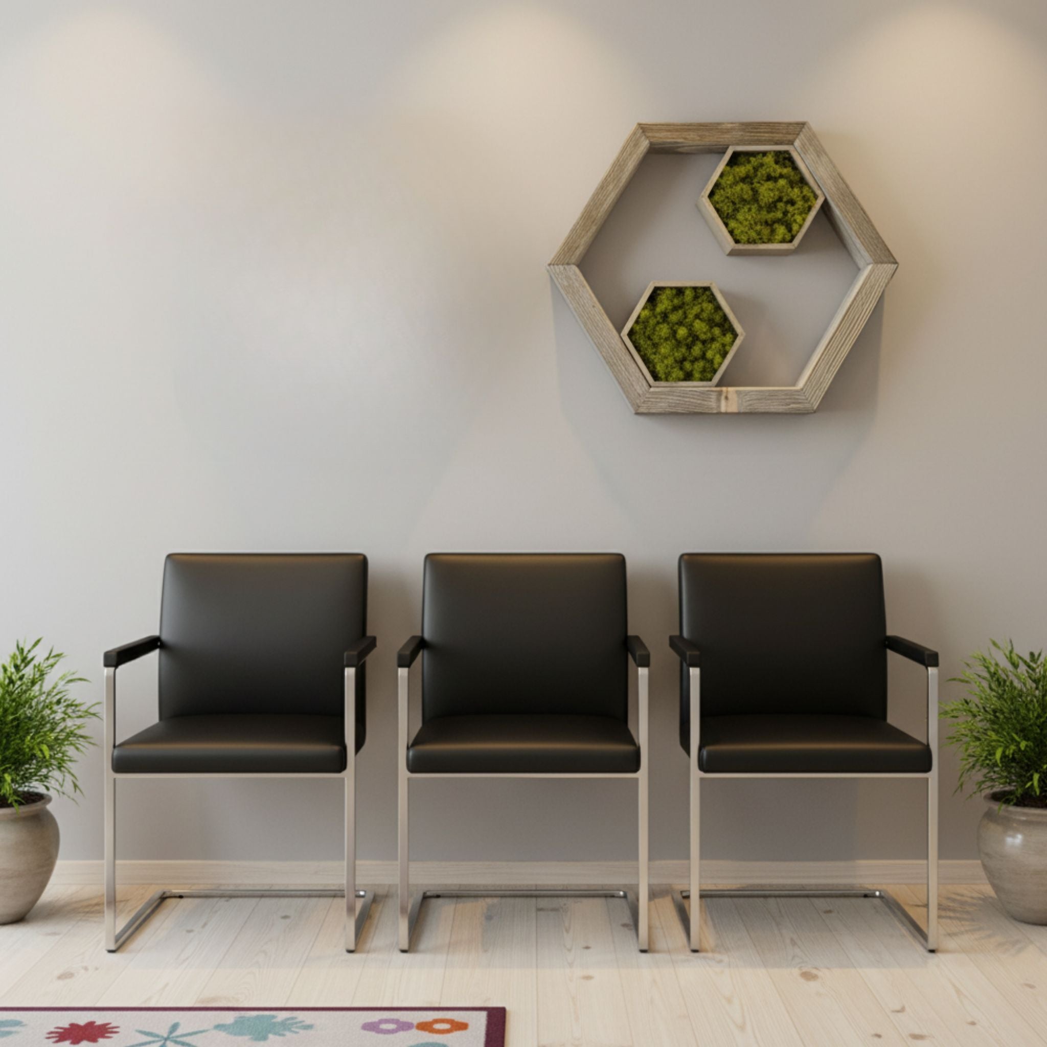 RUHE Moosbild – Handgefertigtes Wandobjekt aus Massivholz & Naturmoos