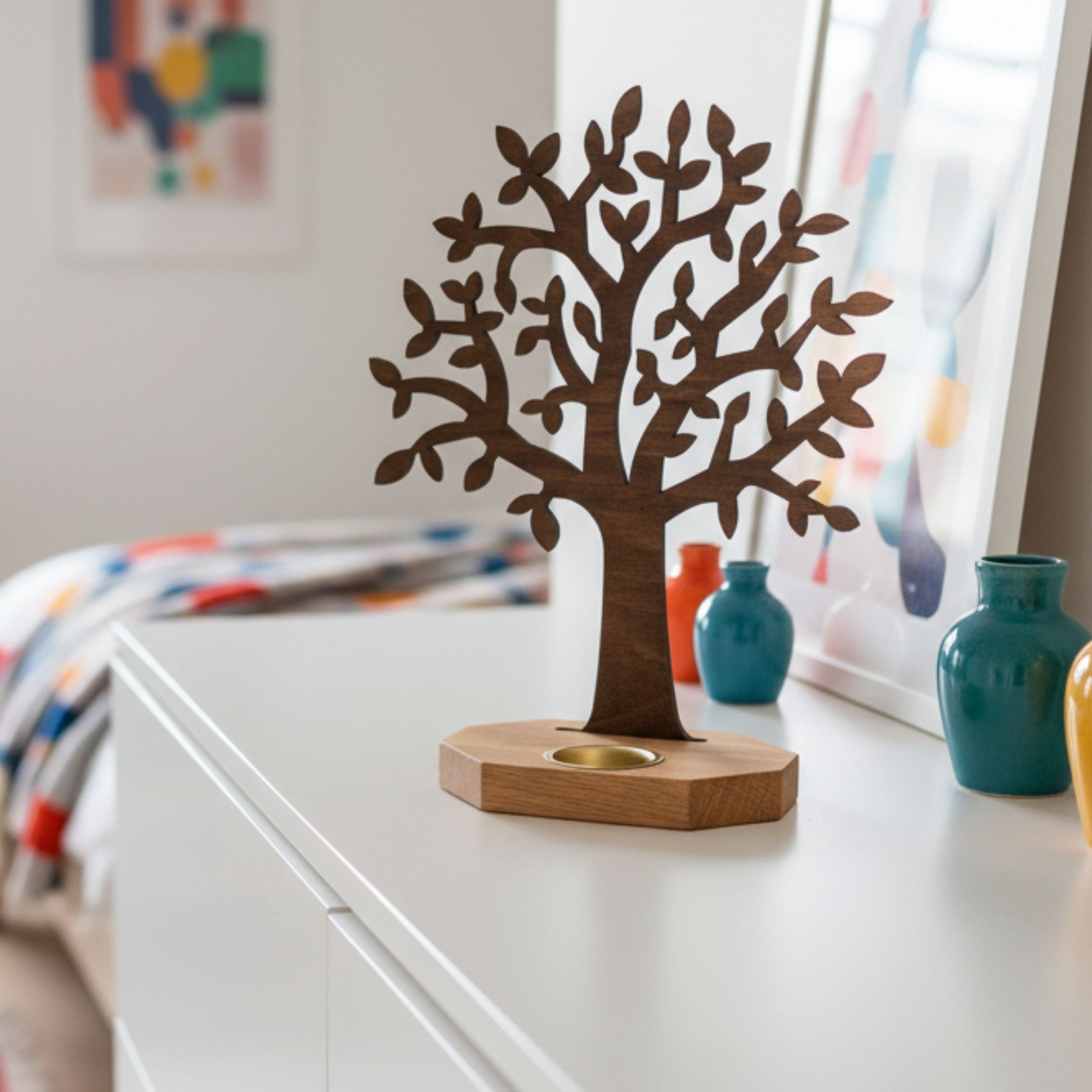 Schmuckständer "Lebensbaum" mit Ablage