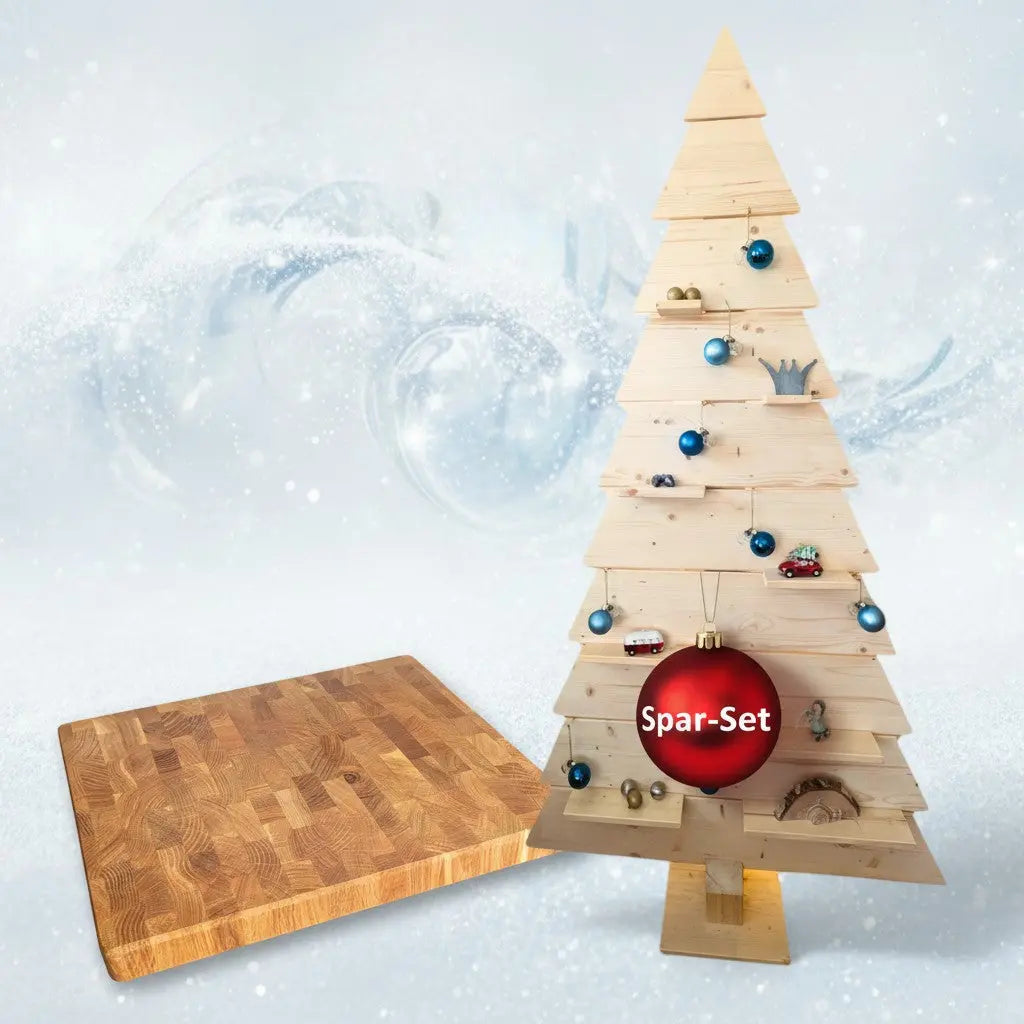 Spar-Set: Nachhaltiger Weihnachtsbaum plus rabattiertes Premium-Schneidebrett (25 %)