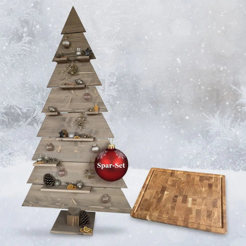 Spar-Set: Nachhaltiger Weihnachtsbaum plus rabattiertes Premium-Schneidebrett (25 %)