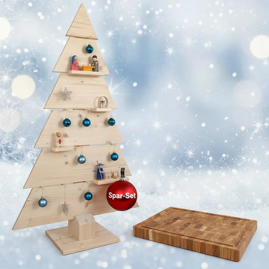 Spar-Set: Nachhaltiger Weihnachtsbaum plus rabattiertes Premium-Schneidebrett (25 %)