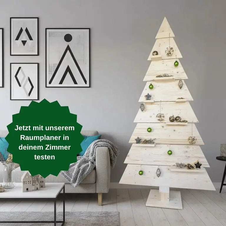 Holzweihnachtsbaum – wiederverwendbar, ohne Nadeln (Lieferung ab 09/26)