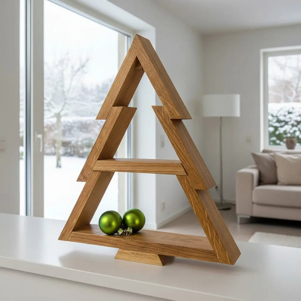 Schicker Deko-Weihnachtsbaum aus Eichenholz