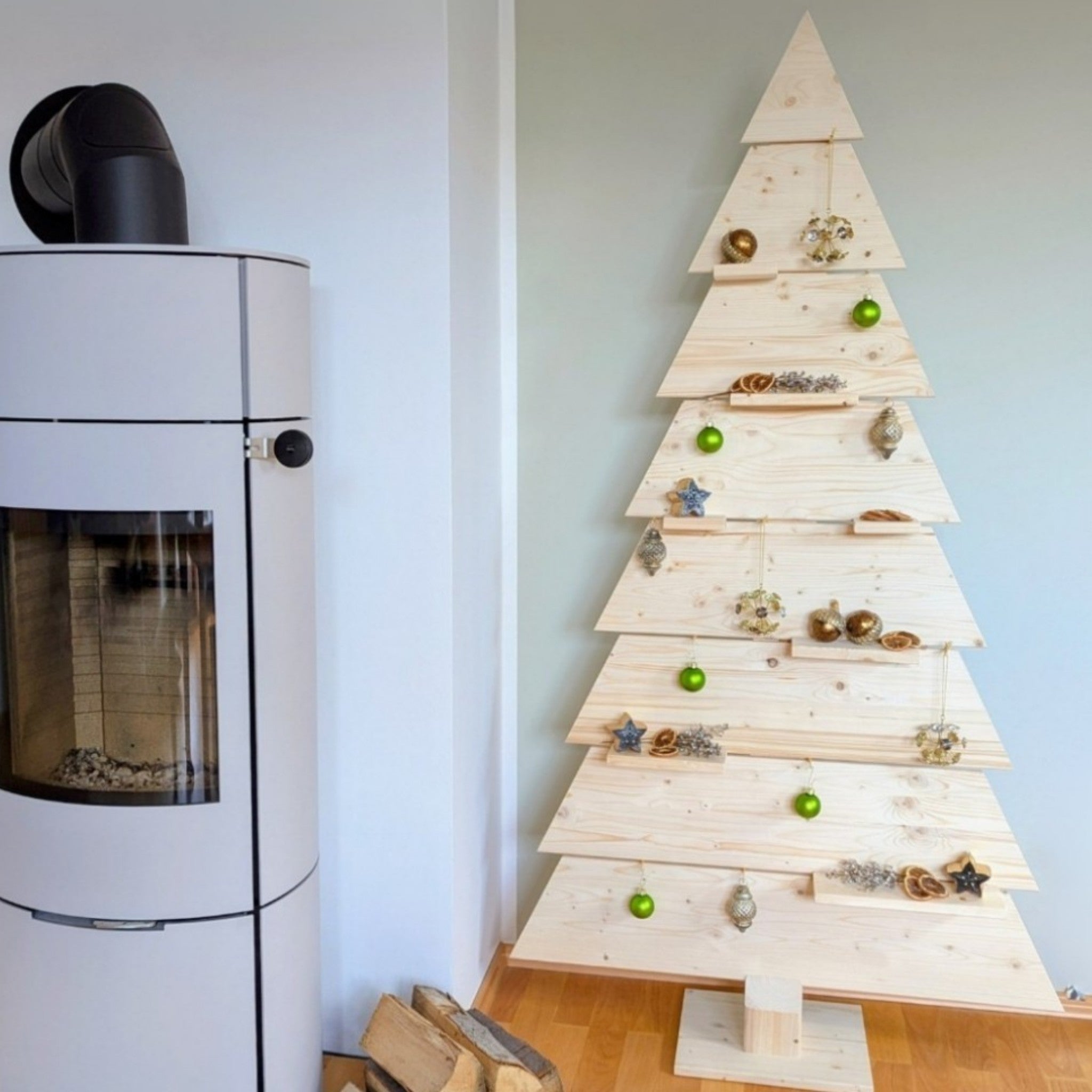 Nachhaltiger Holzweihnachtsbaum