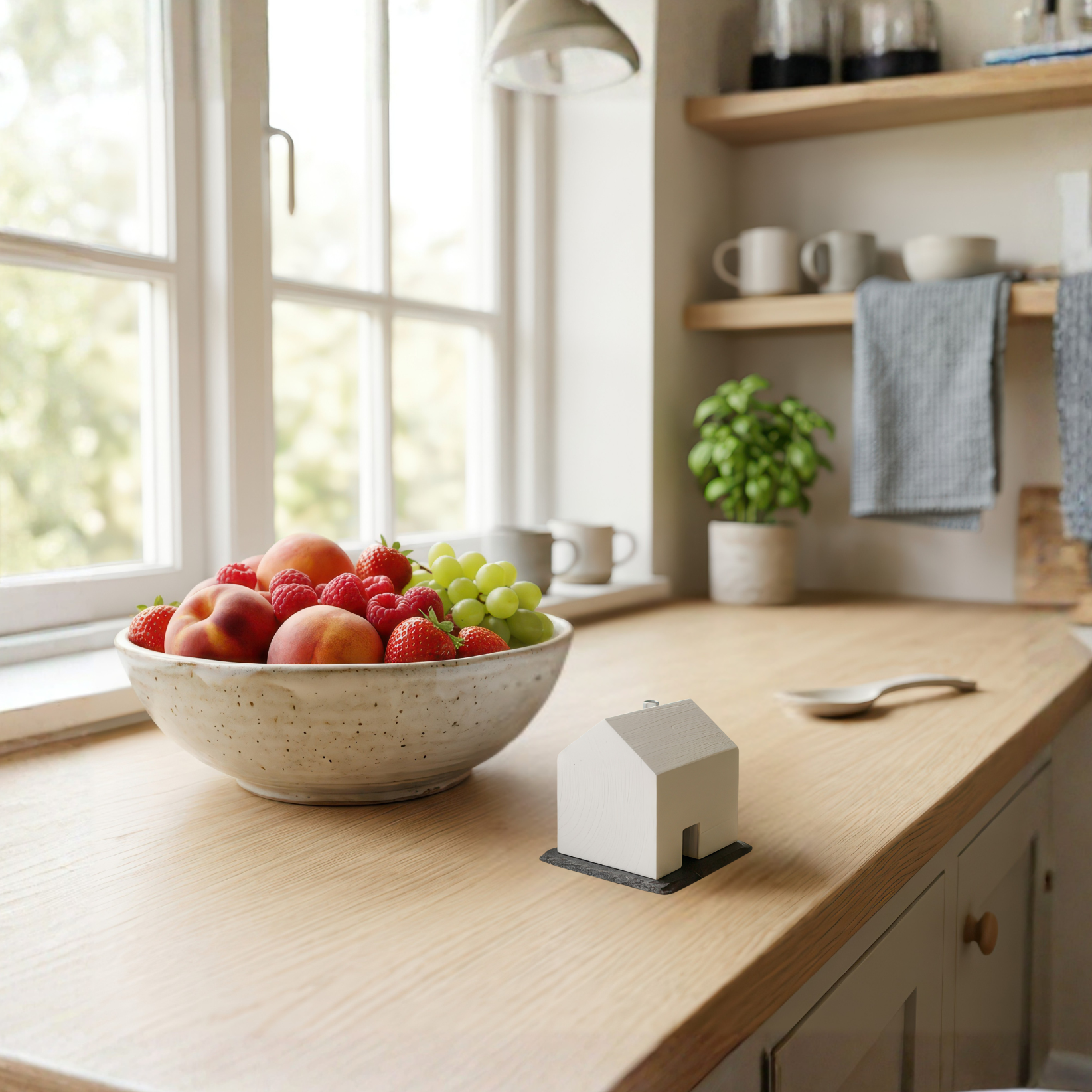 Summhäuschen Fruchtfliegenfänger aus Holz Baumkrone