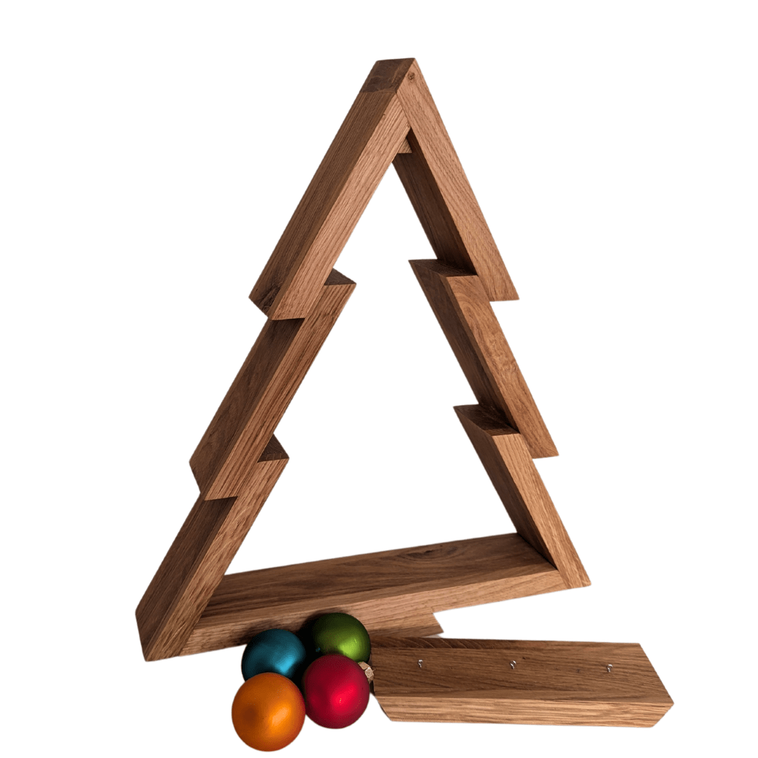 Moderner Deko - Weihnachtsbaum aus Eichenholz - Baumkrone