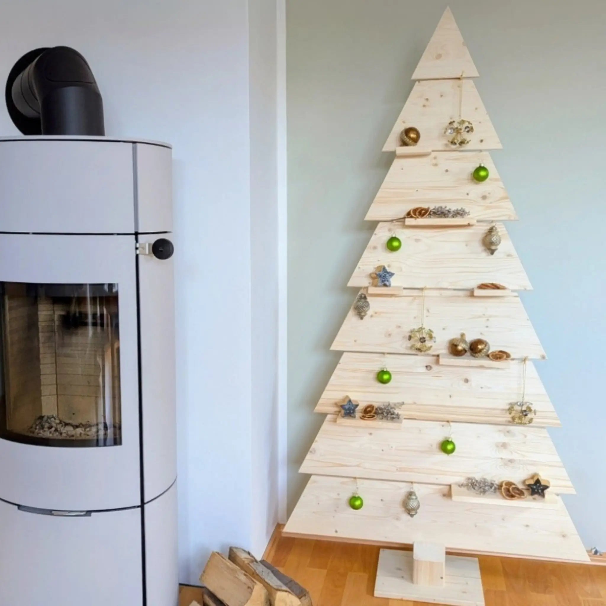 Nachhaltiger Holzweihnachtsbaum (Vorbesteller: Lieferung ab Sept. 2026) - Baumkrone