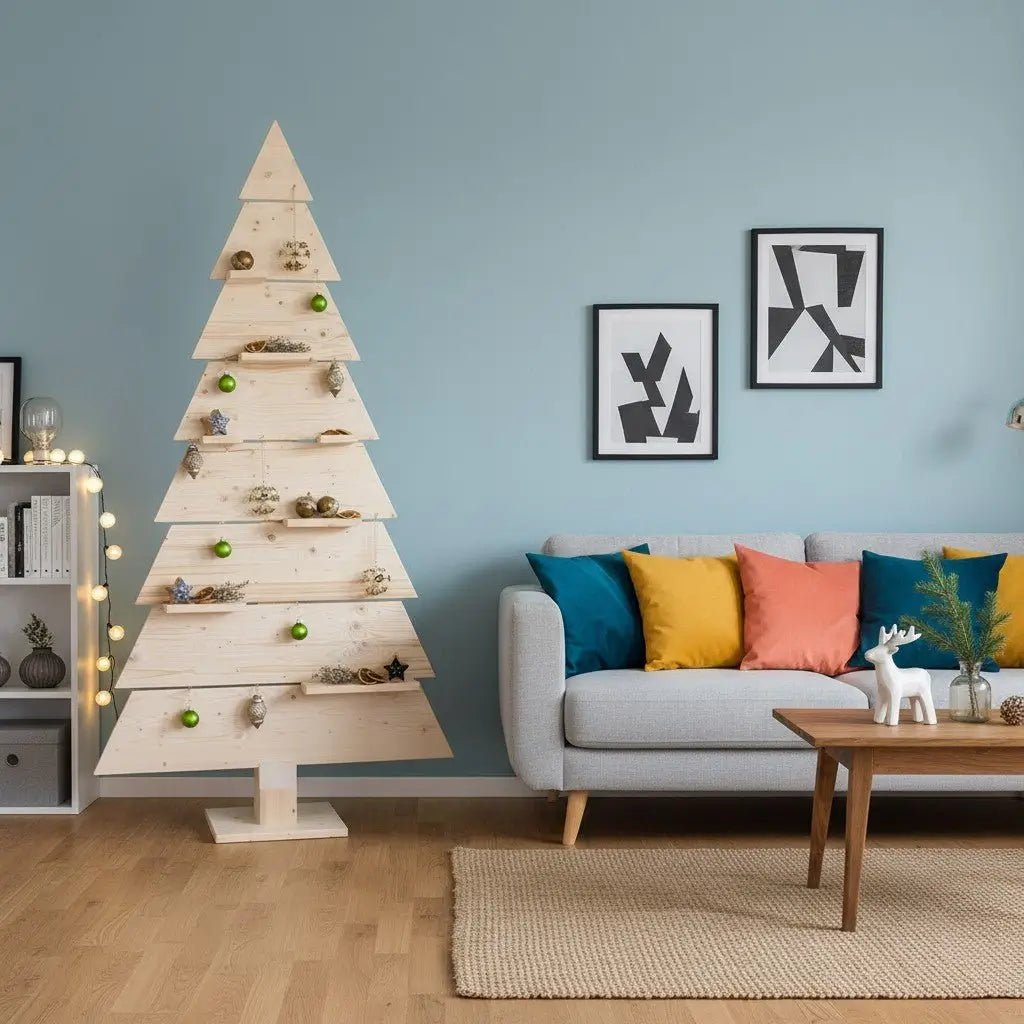 Nachhaltiger Holzweihnachtsbaum (Vorbesteller: Lieferung ab Sept. 2026) - Baumkrone