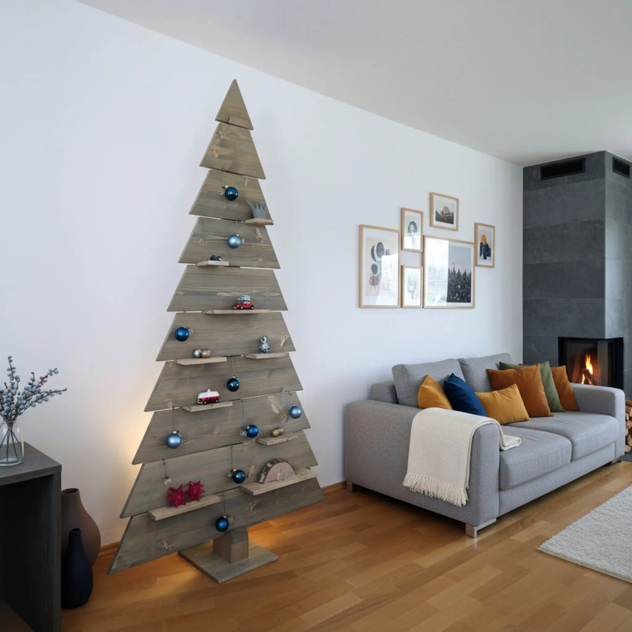 Nachhaltiger Holzweihnachtsbaum (Vorbesteller: Lieferung ab Sept. 2026) - Baumkrone