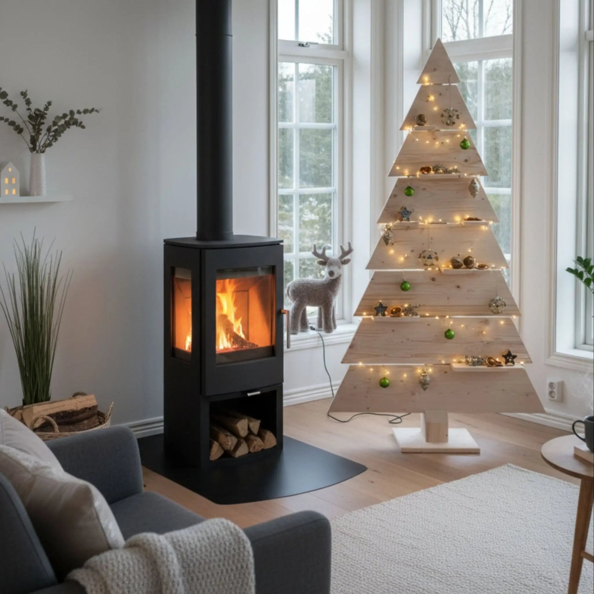 Nachhaltiger Holzweihnachtsbaum (Vorbesteller: Lieferung ab Sept. 2026) - Baumkrone